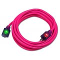 Micromicrome 15 ft. 14 by 3 Pink Pro Glo Extension Cord MI2669165